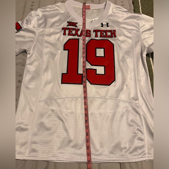 Custom Taurean Henderson Texas Tech White Football Jersey - Large - Picture 8 of 9
